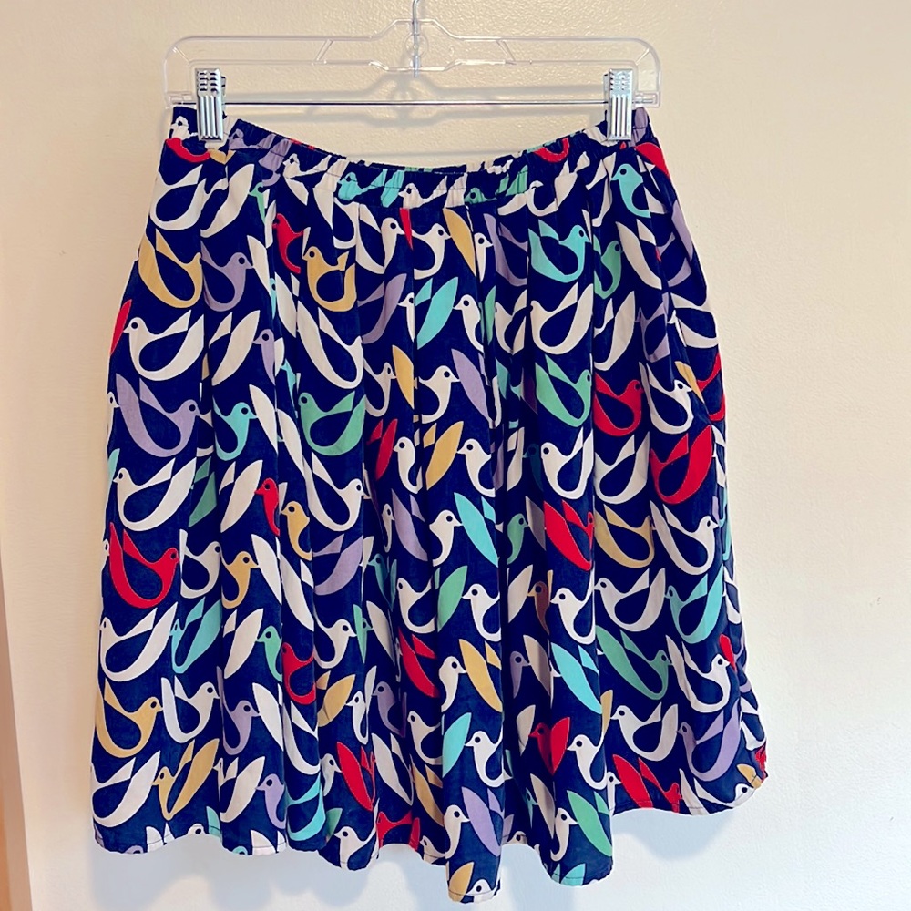 Comme Toi Anthropologie | Retro Bird Skirt